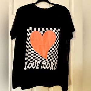 Love Dazed Black Love More T-Shirt -2X